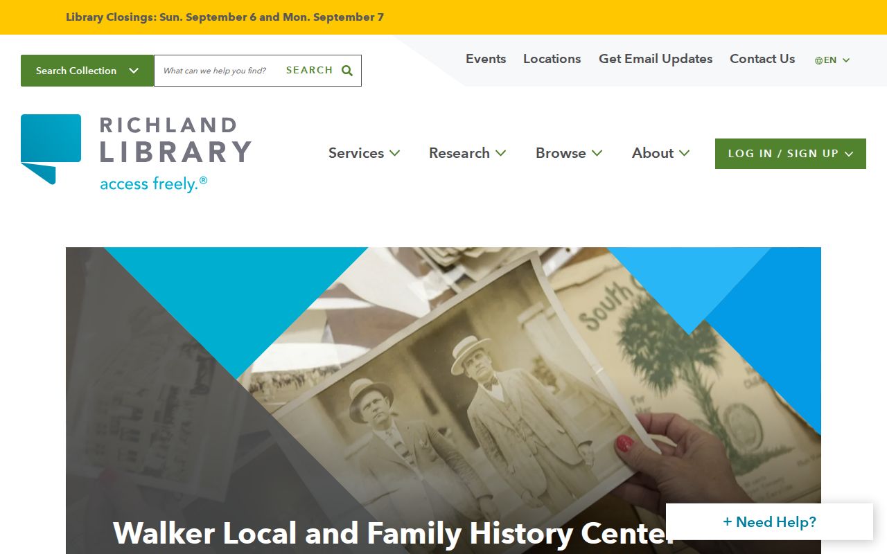 Richland County residents directory Walker Local and Family History Center